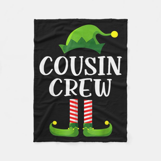Cobertor De Velo Christmas Pajama Cousin Crew Funny Elf Matching Pa (Frente)