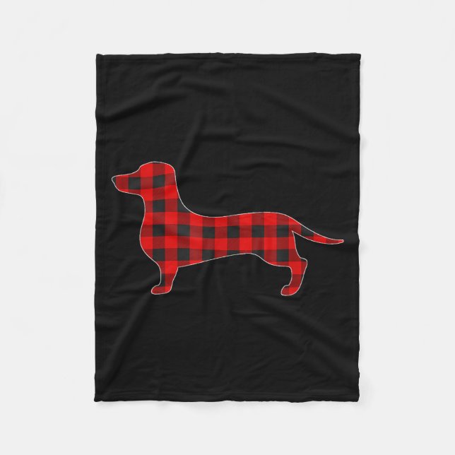 Cobertor De Velo Christmas Pajama Dachshund Dog Tee Dogs Pajamas Xm (Frente)