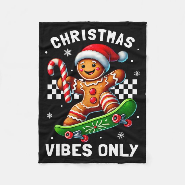 Cobertor De Velo Christmas Pajamas Funny Gingerbread Ginger Christm (Frente)