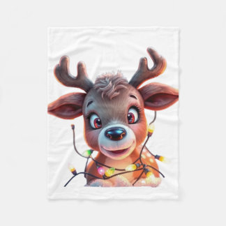 Cobertor De Velo Christmas reindeer - baby blanket