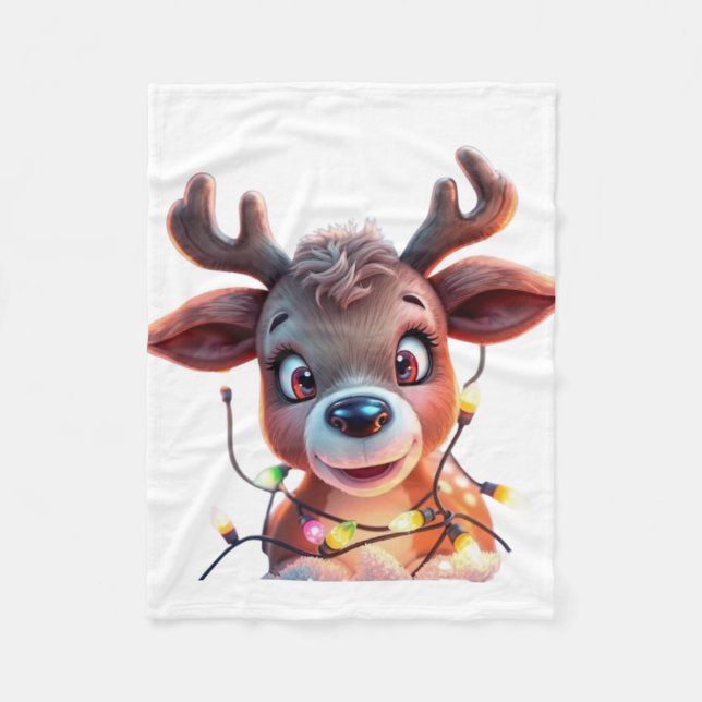 Cobertor De Velo Christmas reindeer - baby blanket (Frente)