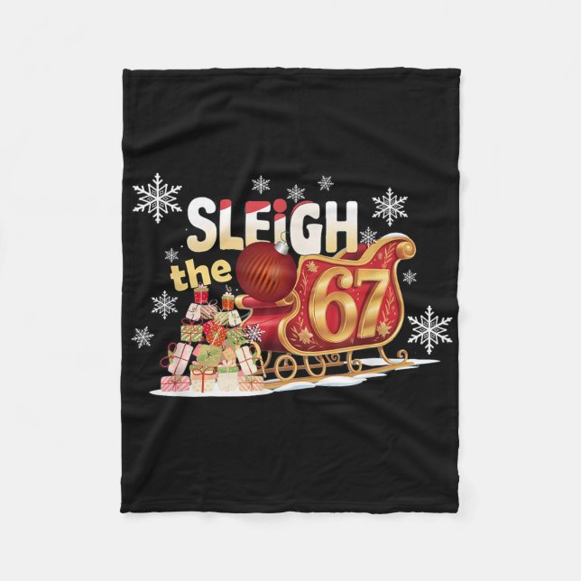 Cobertor De Velo Christmas Sleigh Graphic Design Funny 67  (Frente)