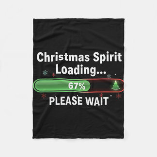 Cobertor De Velo Christmas Spirit Loading 67 Percent Funny Tee 