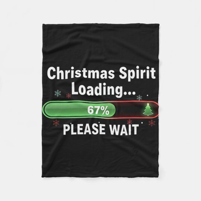 Cobertor De Velo Christmas Spirit Loading 67 Percent Funny Tee  (Frente)