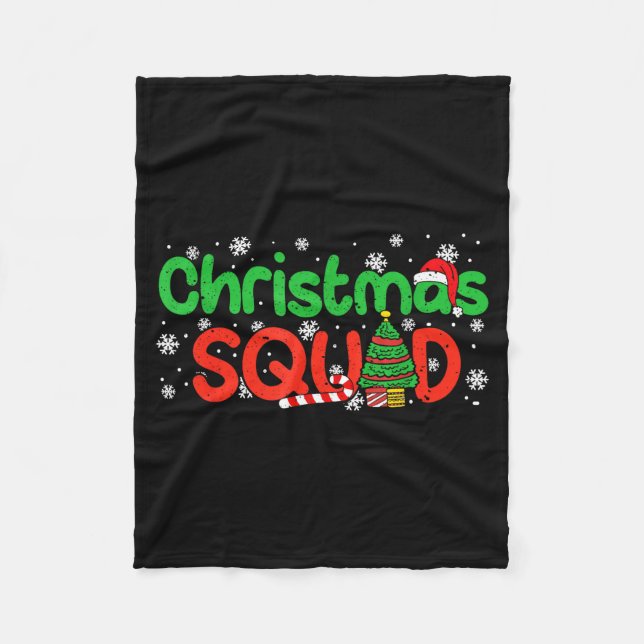 Cobertor De Velo Christmas Squad Santa Dabbing Elf Family Matching  (Frente)