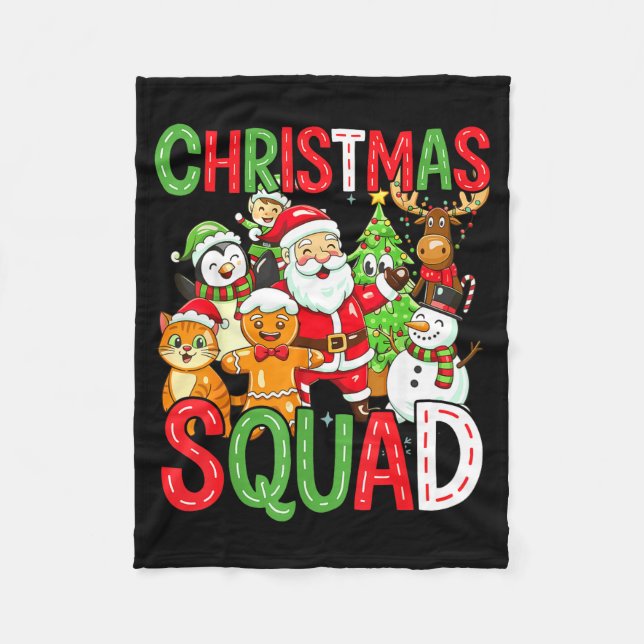 Cobertor De Velo Christmas Squad Santa Family Matching Xmas  (Frente)