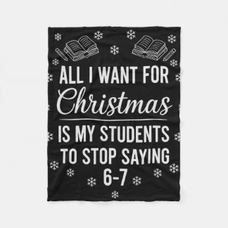 Cobertor De Velo Christmas Students Saying 6-7 67 Six Seven Funny T
