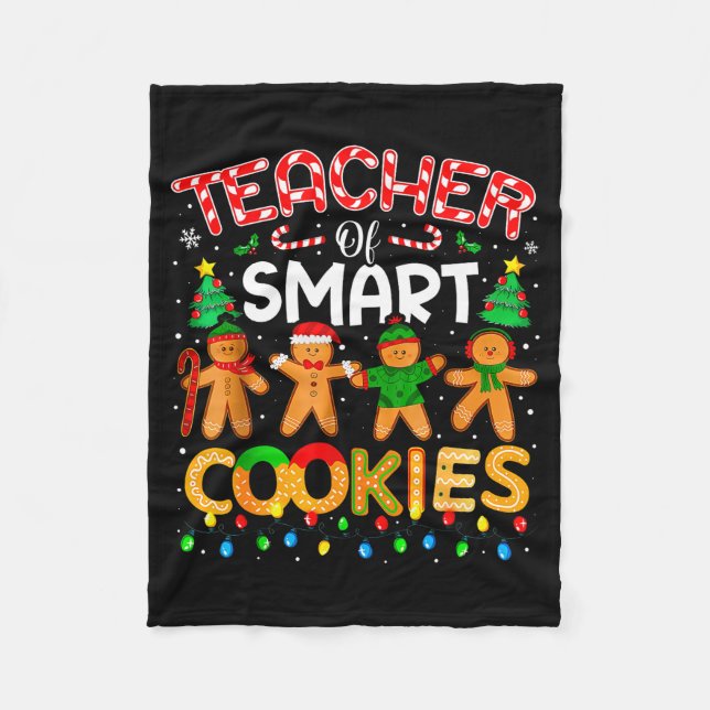Cobertor De Velo Christmas Teacher Of Smart Cookies Funny Cute Ging (Frente)