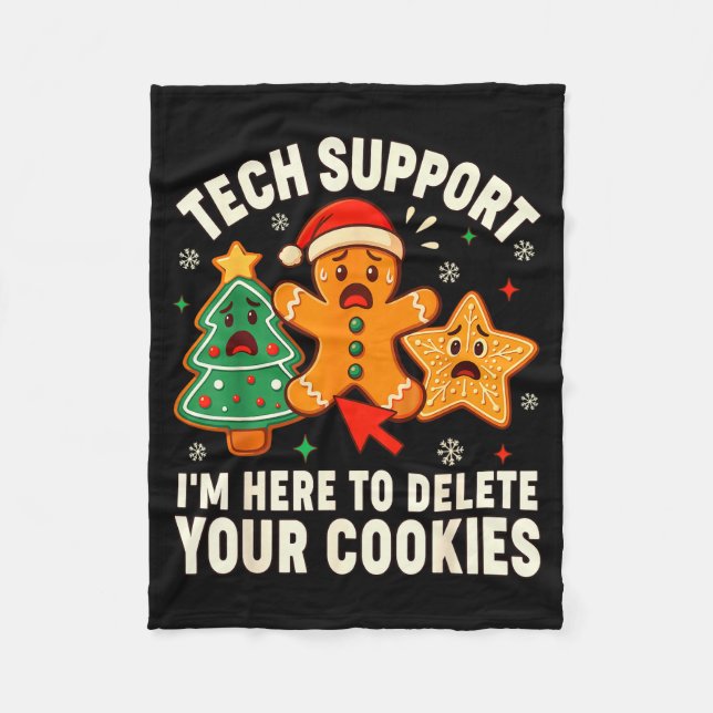 Cobertor De Velo Christmas Tech Suprt Here To Delete Cookies Xmas M (Frente)