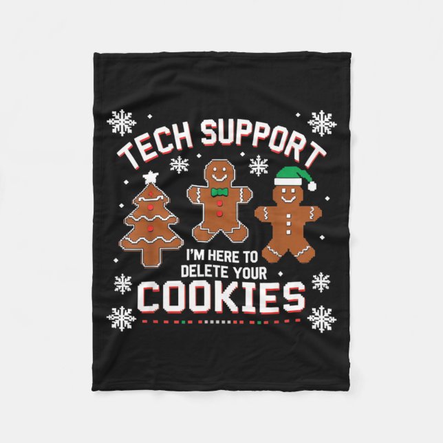 Cobertor De Velo Christmas Tech Suprt Here To Delete Cookies Xmas M (Frente)
