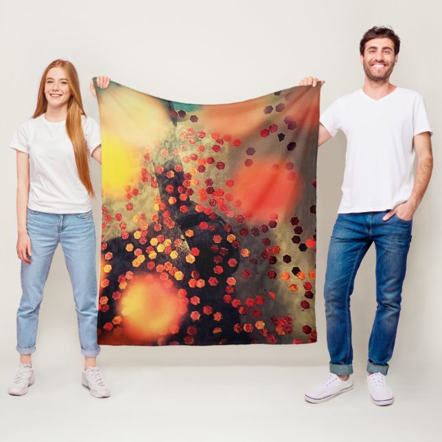 Cobertor De Velo Chromatic Burst – Artistic Fleece Blanket (In Situ)