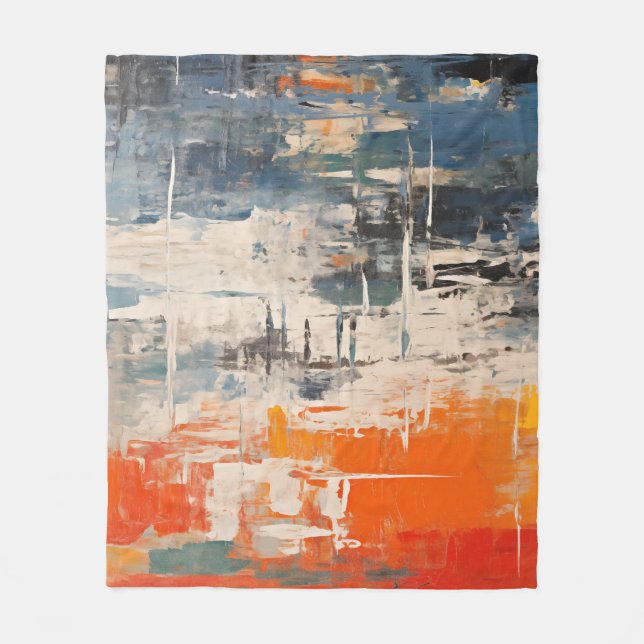 Cobertor De Velo Chromatic Crossroads Abstract Digital Painting (Frente)