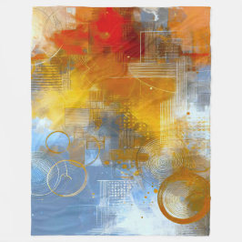 Cobertor De Velo Chromatische Skyline: Puls der urbanen Abstraktion