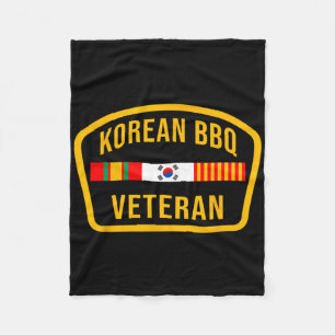 Cobertor De Velo Churrasco coreano Veteran Funny Comida Lover Gym C
