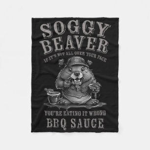 Cobertor De Velo Churrasco Engraçado de Beaver Soggy, se não está e