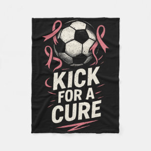 Cobertor De Velo Chute Para Uma Cura - Suporte de Futebol para Cânc