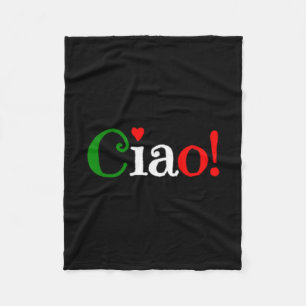 Cobertor De Velo Ciao! Saudação em Cores da Bandeira Italiana - Fof