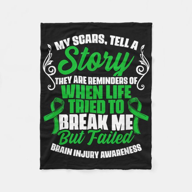 Cobertor De Velo Cicatrizes Contam História de Lesões cerebrais Tra (Frente)