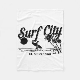 Cobertor De Velo Cidade de Surf El Salvador Vintage Praia Lembrança
