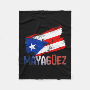 Cobertor De Velo Cidade Mayagüez Porto Rico Bandeira Vintage Roots