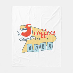 Cobertor De Velo Cinco cafés e um Livro