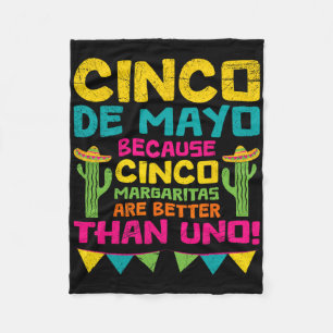 Cobertor De Velo Cinco De Mayo Becauso Cinco Margaritas São Melhore