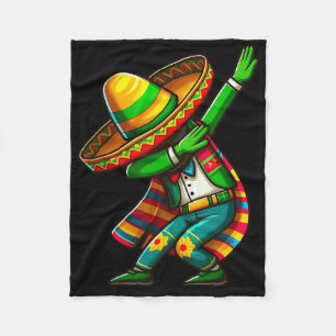 Cobertor De Velo Cinco De Mayo Cactus Mexicano Poncho Sombrero Hat