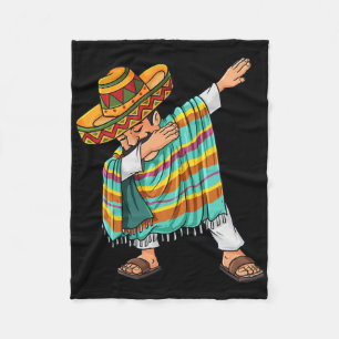 Cobertor De Velo Cinco De Mayo Dabbing Poncho Sombrero Funny Mexica