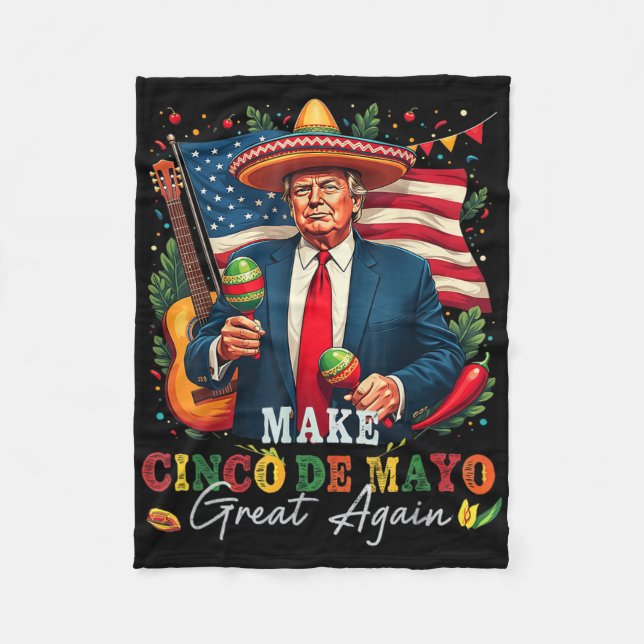 Cobertor De Velo Cinco De Mayo Make Cinco De Mayo Great Again Donal (Frente)