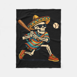 Cobertor De Velo Cinco De Mayo Mariachi Skeleton Baseball S Mexican