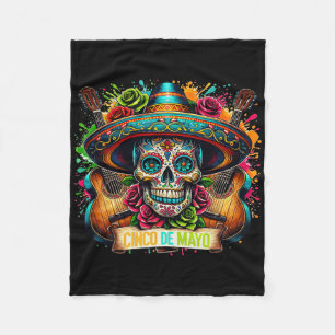Cobertor De Velo Cinco De Mayo Mulheres Menina Crianças Caveira Mex
