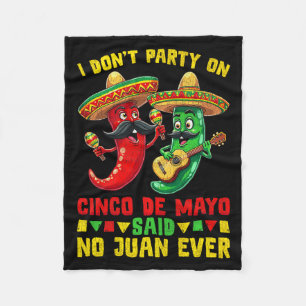 Cobertor De Velo Cinco de mayo para mulheres eu não faço festa prem