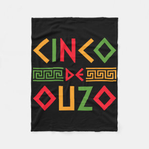 Cobertor De Velo Cinco De Ouzo Retro Divertido Grego Páscoa Cinco D