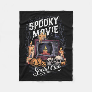 Cobertor De Velo Cinema Social Club Vintage Tv Halloween Horreen Ar