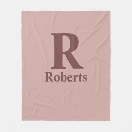 Cobertor De Velo Cinnamon Rosa inicial/nome/família