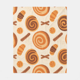 Cobertor De Velo Cinnamon Swirls Cozy Season - Outono