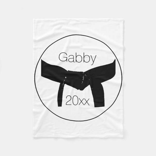 Cobertor De Velo Cinturão Negro Básico de Artes Marciais (Frente)