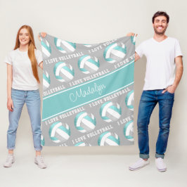 Cobertor De Velo cinza aqua garotas brancas adoram decote de voleib