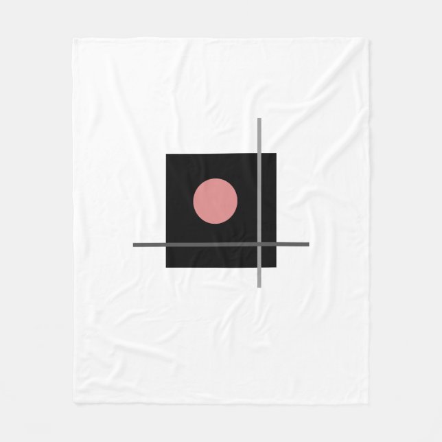 Cobertor De Velo Cinza de Arte Bauhaus Composição Geométrica (Frente)