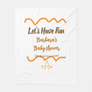 Cobertor De Velo Cinza-de-laranja retro-espanhol chá de fraldas boh