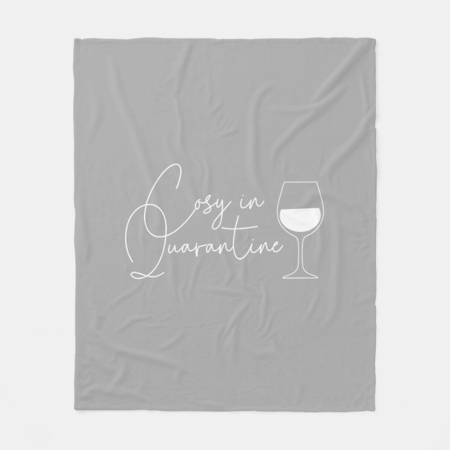 Cobertor De Velo Cinza de vinho da Quarantine (Frente)