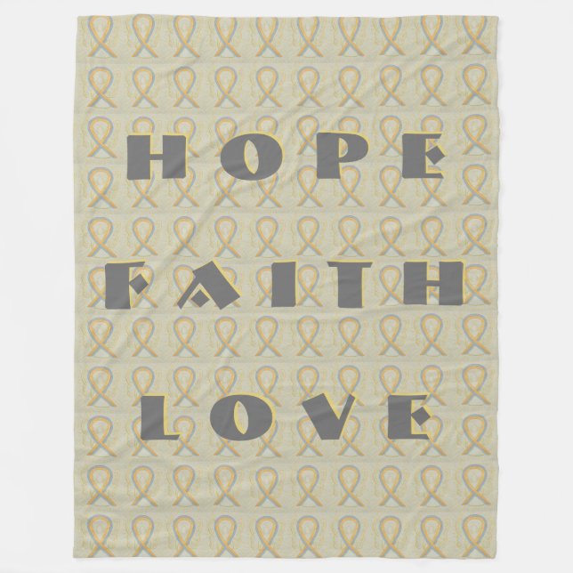 Cobertor De Velo Cinza e Dourada consciência Fita Anjo (Frente)