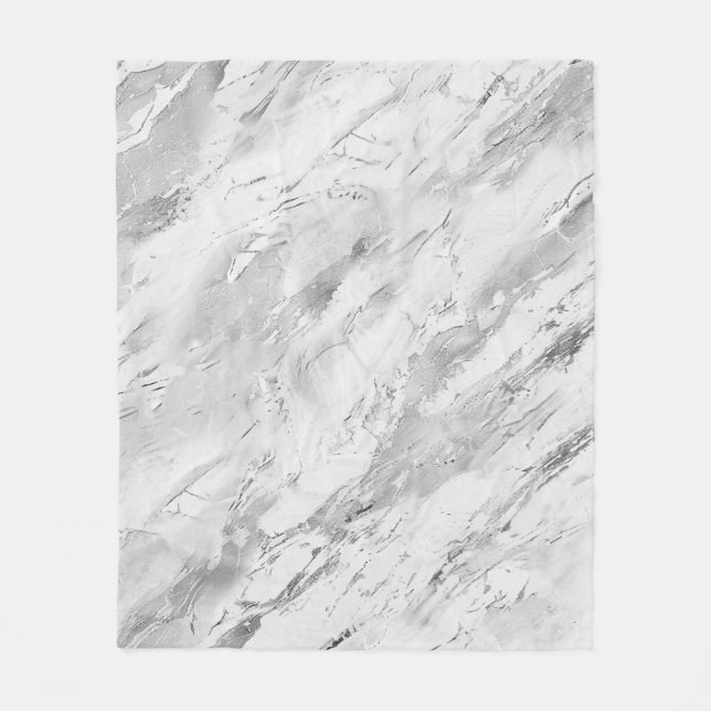 Cobertor De Velo Cinza Maiestosa Impressão Marble Patterno Fleece B (Frente)