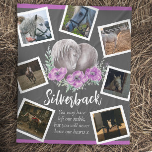 Cobertor De Velo Cinza memorial do cavalo papoila-papoila-papoila-f