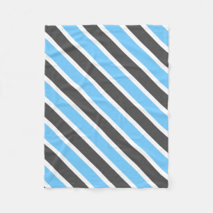 Cobertor De Velo Cinzas Azuis do Céu Moderno com faixas Diagonais