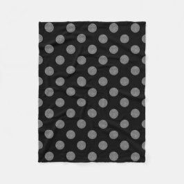 Cobertor De Velo Cinzas e bolinhas pretas