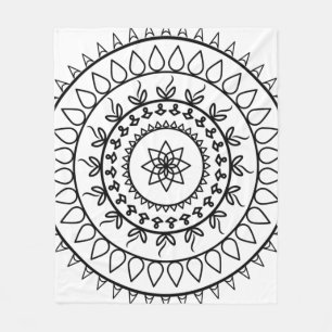 Cobertor De Velo Círculo espiritual da tatuagem de Mandala