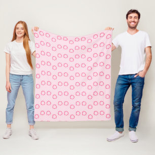 Cobertor De Velo círculos cardíacos vermelhos a rosa