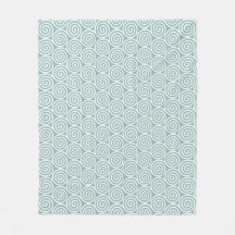 Círculos Espirais Abstratos em Azul Prateado e Bra