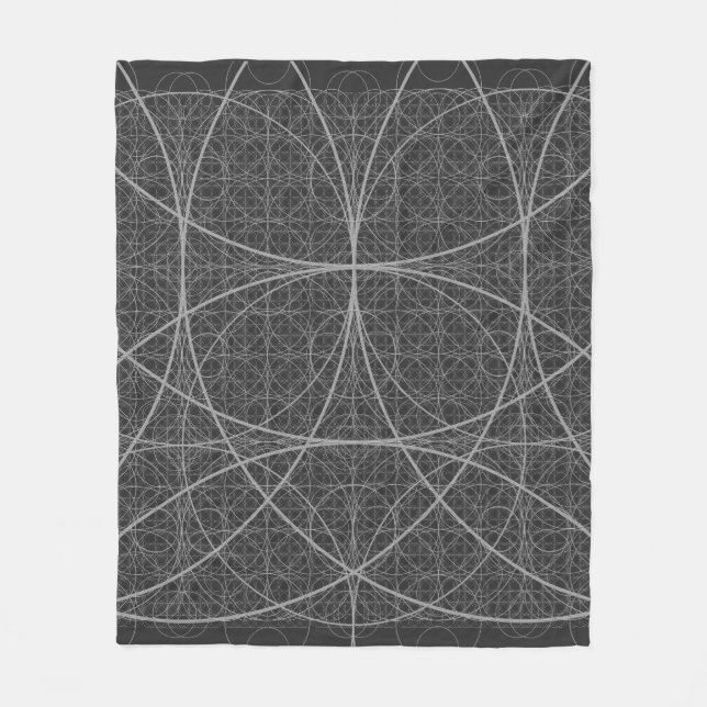 Cobertor De Velo Círculos Geométricos Sagrados Flor de Vida (Frente)